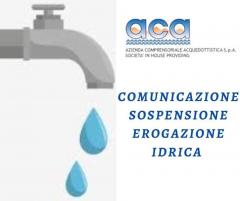 Carenza idrica - programmazione turnazione chiusura serbatoi comunali dal 5 al 12 novembre 2024